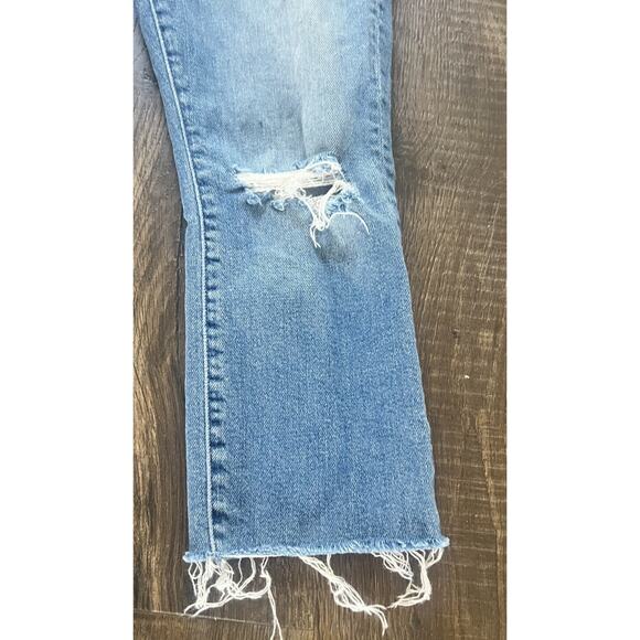 MOTHER HIGH WAISTED LOOKER ANKLE FRAY 26 - Picture 6 of 7